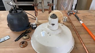 DIY Light fixture from a vintage Lamp WNW