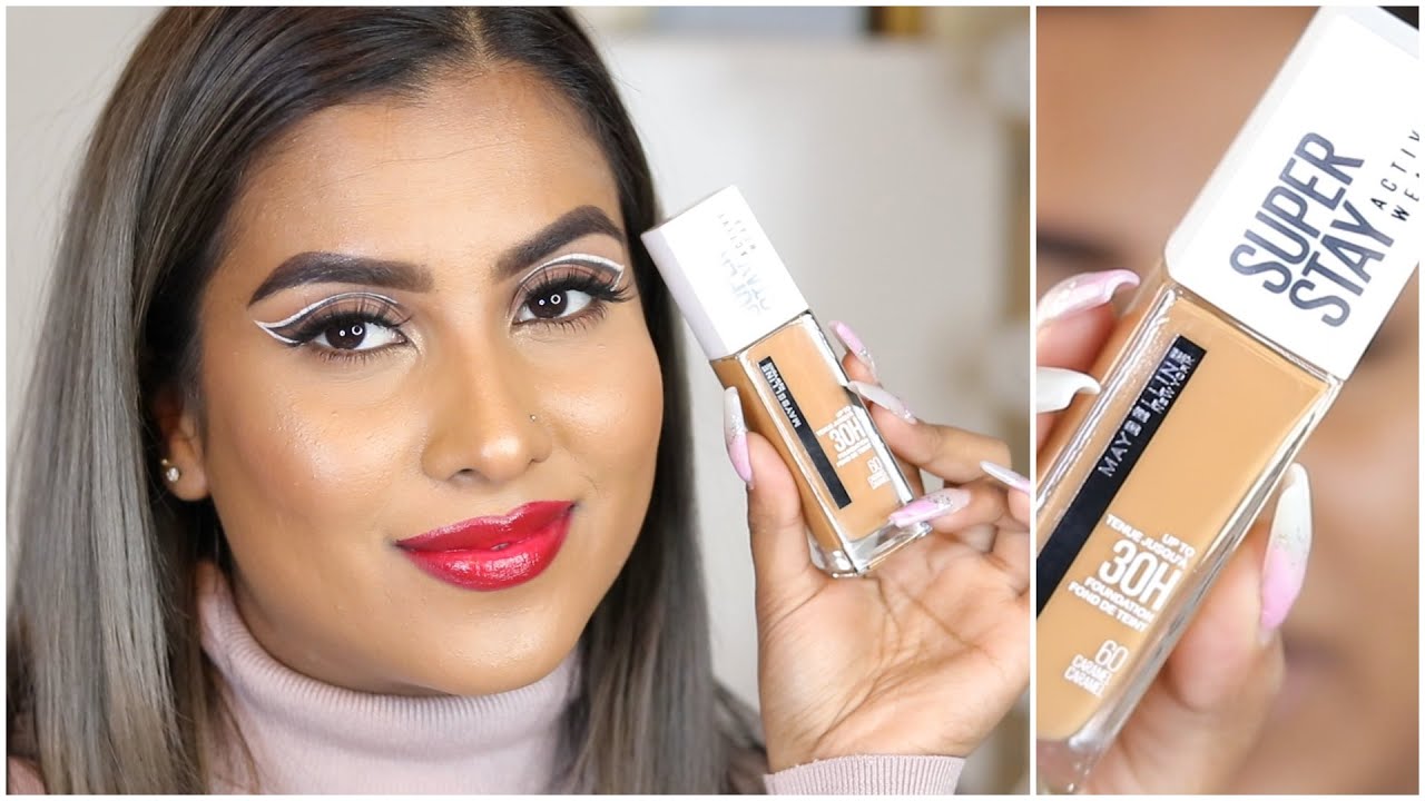 Wear YouTube and Review Foundation Maybelline - Wear Active || Superstay 30H Test