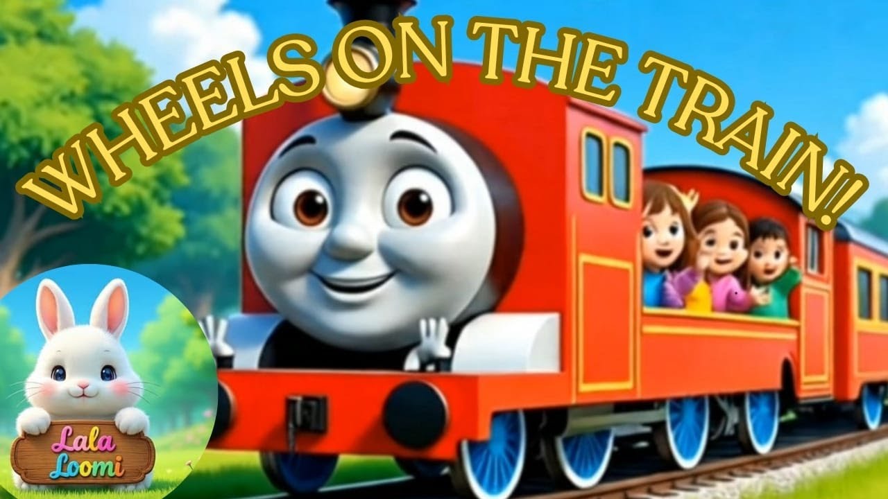 Wheels on the Train Go Round & Round 🚂 | Kids Song + Cartoon Fun | Lala Loomi