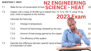 HEAT - Engineering Science N2- Question 7 April 2023 Exam