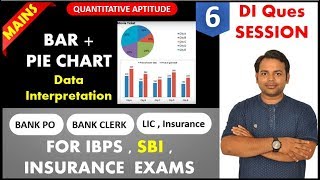 Mixed Graph BAR , PIE CHART Data Interpretation MAINS - Practice Session 6 for IBPS , SBI #DIMaster