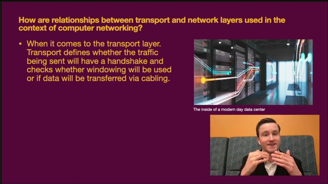 What is the relationship between transport and network layers? YouTube