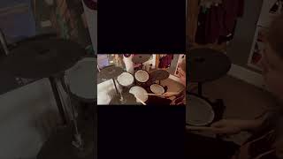 Improvising on the Roland V drums, layered with sampled drums in Logic Pro