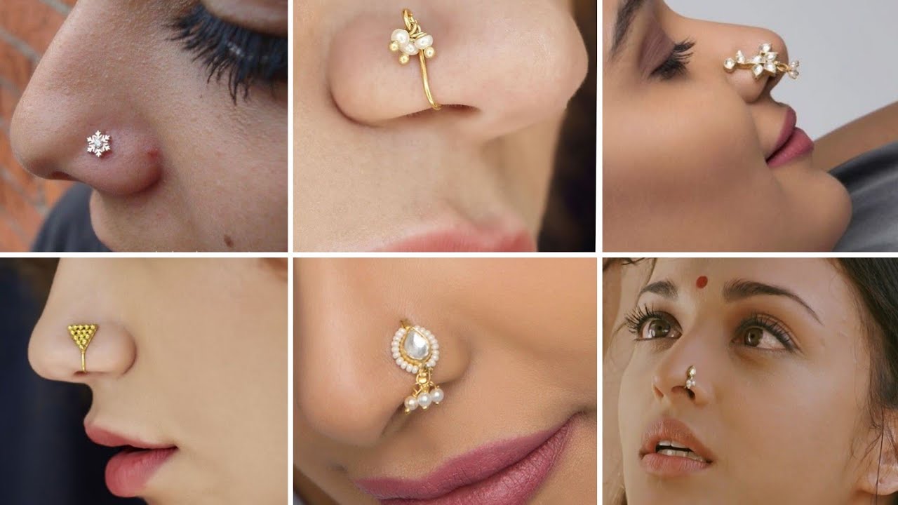 Diamond Nose Pins in 18K Gold -VVS Clarity E-F Color -Indian Diamond Jewelry  -Buy Online