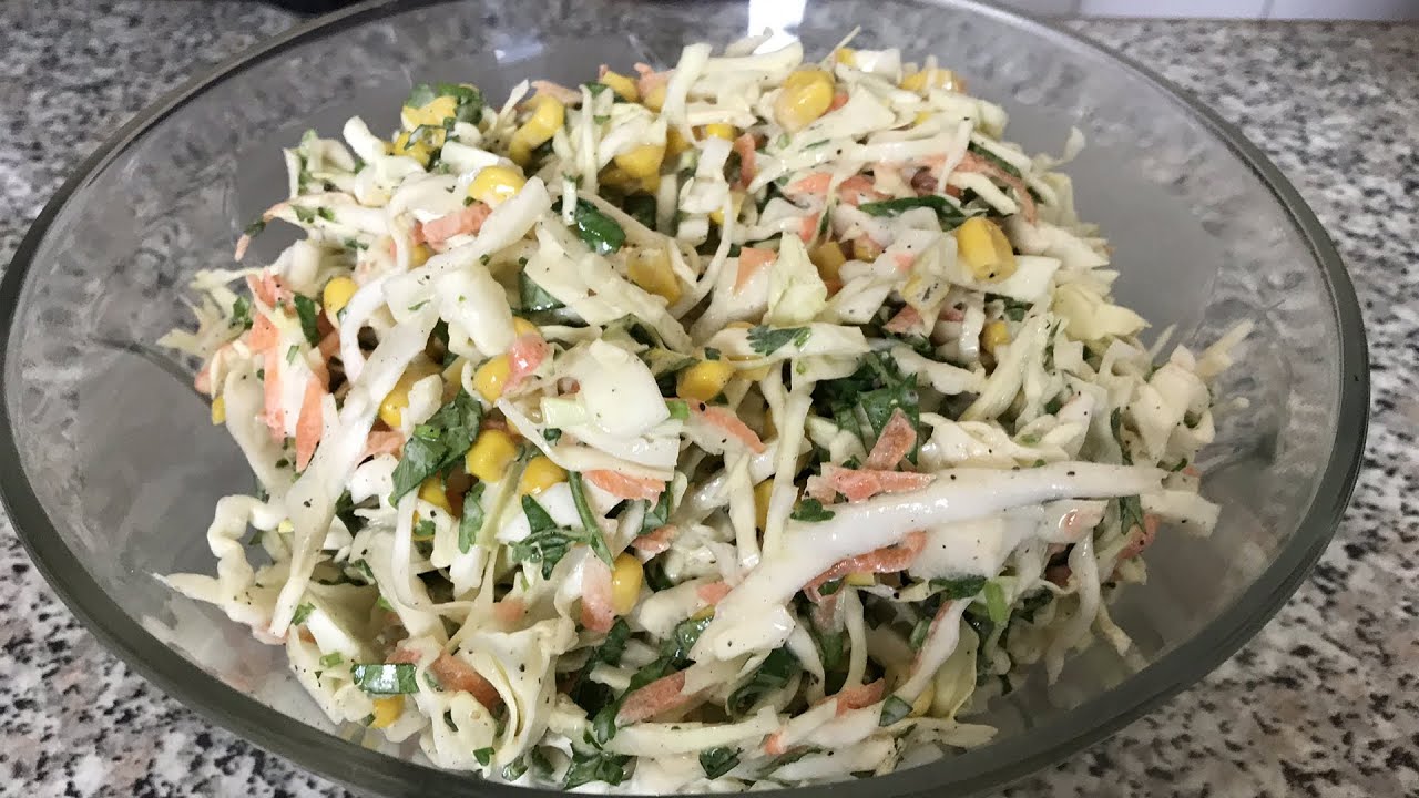 Կաղամբով շատ համեղ և պարզ աղցան  Салат из капусты  Cabbage salad  Xohanoc.am