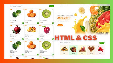 Build a professional website using HTML & CSS - بناء موقع احترافي كامل لمتجر فواكه