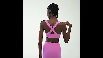 Women Solid Color Gym Suit Two Pieces Fitness Yoga Set Super Streth 