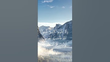 سورة الحشر {١٩} بصوت الشيخ محمد صديق المنشاوي
