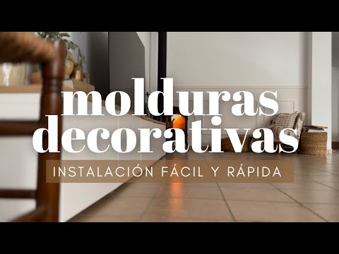 DIY - Cómo colocar molduras decorativas de poliestireno en la pared. Fácil, rápido y económico.