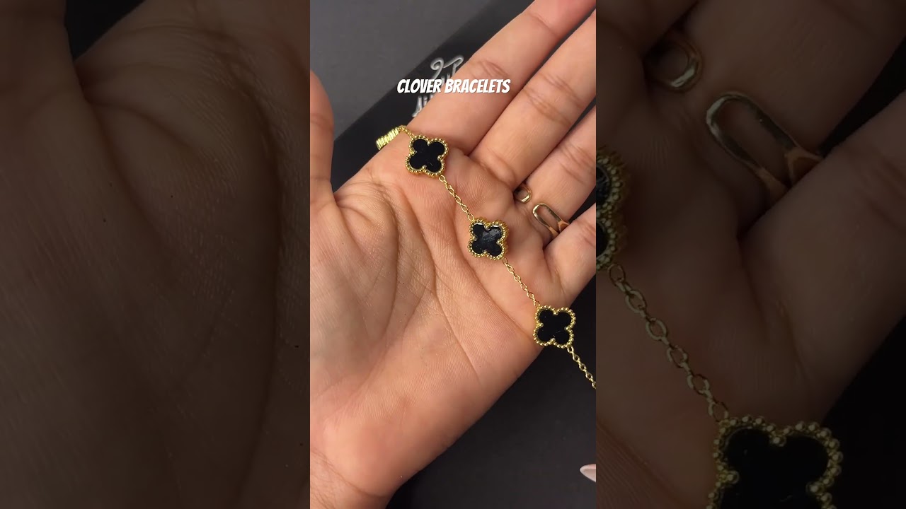 Black Clover Bracelet Anti Tarnish 