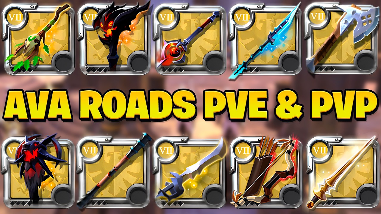 Top 10 builds Ava Roads for PVP and PVE SOLO in Albion Online 2025