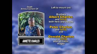 Annette Charles  ~ Long Obituary