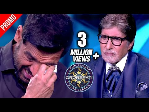 John Abraham Bursts Into Tears In From Of Amitabh Bachchan | Emotional Moment | KBC