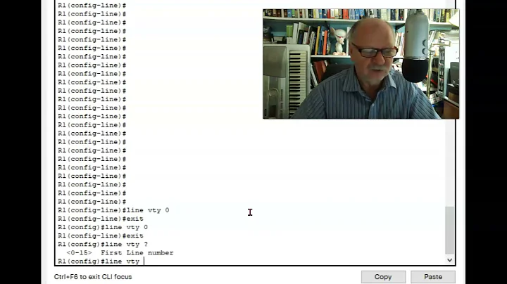 Cisco line vty 0 4 command