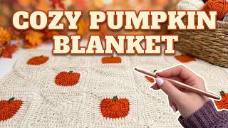 Crochet Pumpkin Patch Granny Square Blanket | Cozy Fall Crochet Tutorial screenshot 4