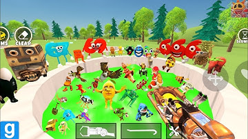 Sparton kicking brainrot italian memes in the giant pit Nextbots in playground mod 