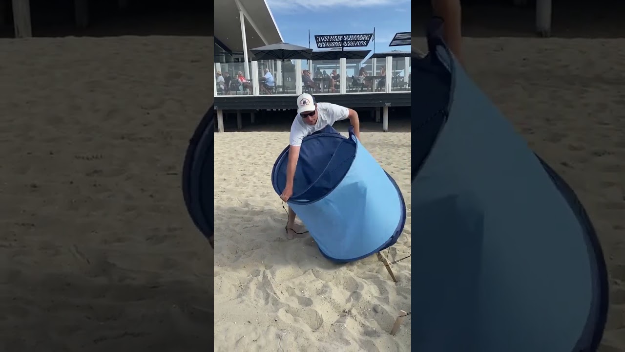 Strandmuschel zusammenlegen - So einfach geht‘s! (How to fold a pop up beach tent)