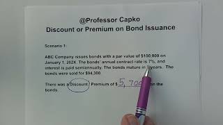 Discount or Premium on Bond Issuance Explained
