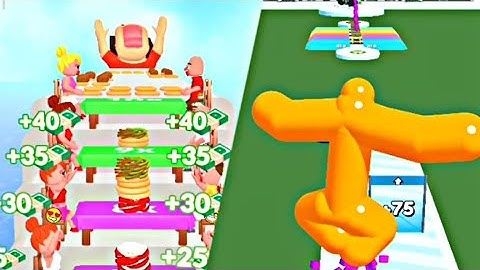 Pancake Run Vs Tall Man Run: All Levels Gameplay Walkthrough (Android,ios)