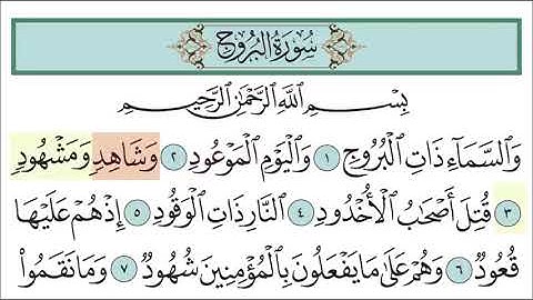 سورة البروج من الآيه ١ الئ ١١ للقارئ خليفه الطنيجي
