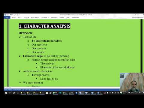 Character analysis 1 in Urdu and English Introduction to literature II bs 2
