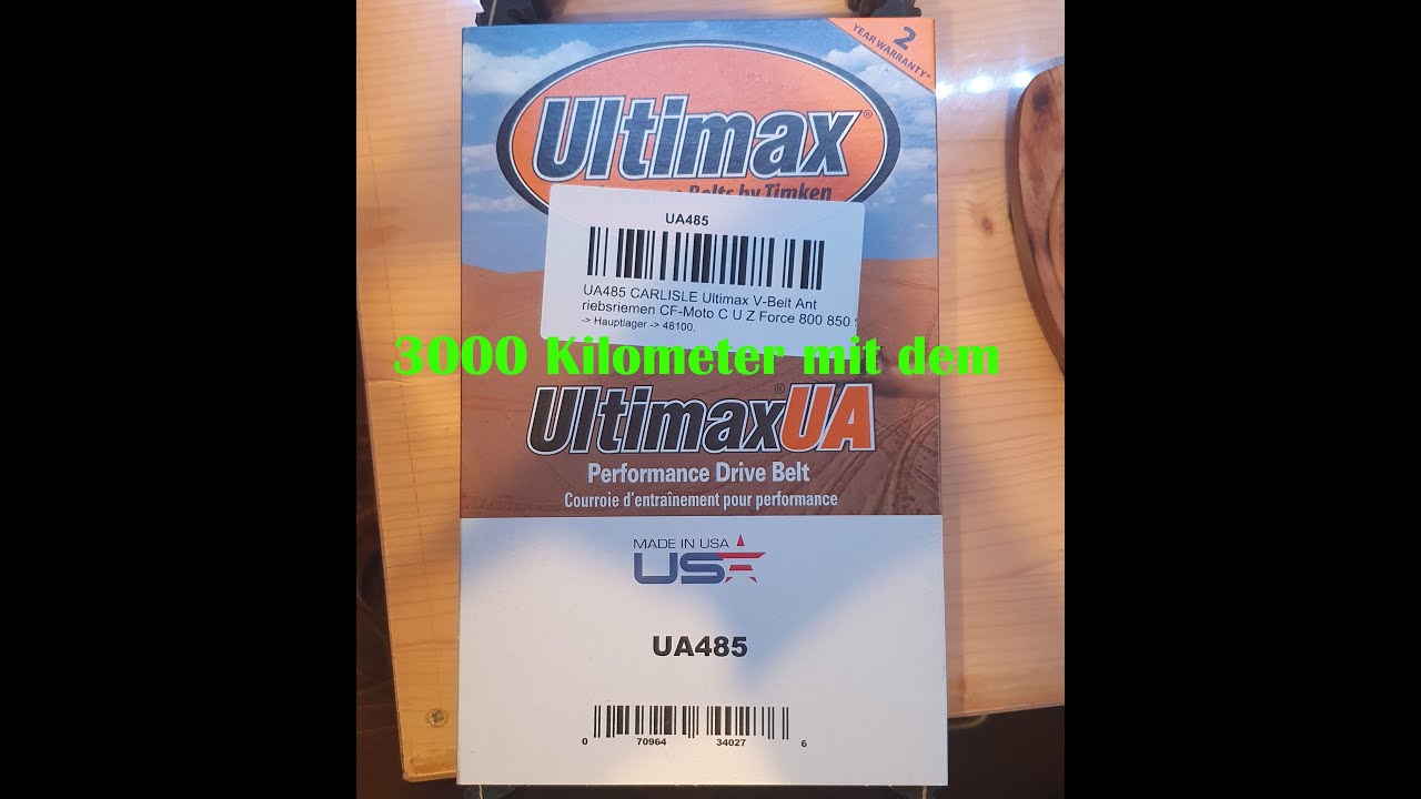 3000 Kilometer mit den Ultimax UA Riemen YouTube