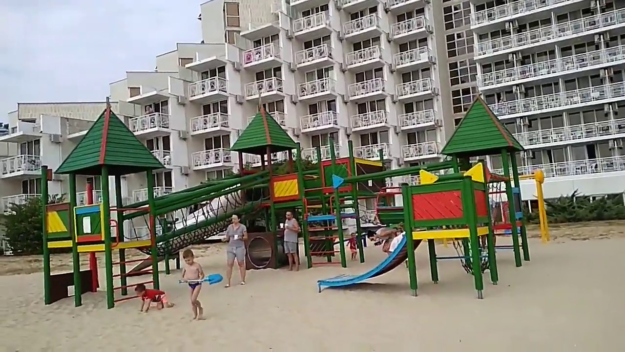 Албена Болгария прогулка от ресторана Грин Форест до отеля Гергана ч 2 ...