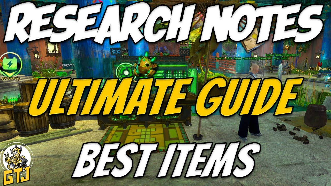 how to farm research notes gw2