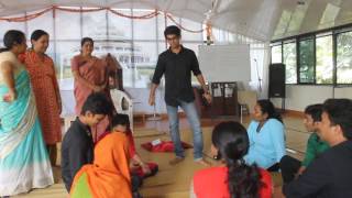 Sanskrithi students participating Happiness programme