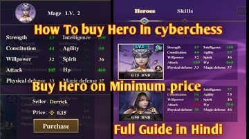 Binaryx | How To buy Hero In cyberchess | How To buy Hero on Minimum price in cyberchess | binaryx