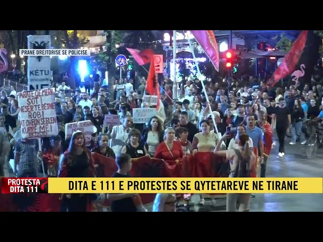 Protesta kundër qeverisë dhe kryeministrit Edi Rama ka vijuar me marshim në Tiranë