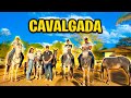 Cavalgada com todos os pees da fazenda