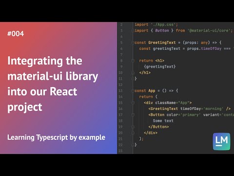 Integrating the material-ui