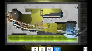 Beating chamber 16 without using portals or speed gel. Portal Bridge Constructor