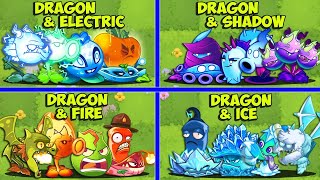 PVZ 2 - 4 Team ELECTRIC x SHADOW x FIRE x ICE Battlez - Which Team Plant Will Win?