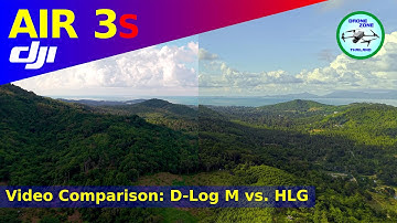 DJI AIR 3S - Video Comparison: HLG vs. D-Log M
