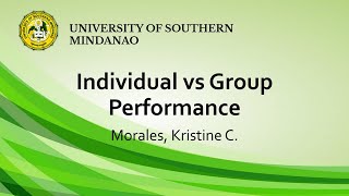 Individual vs. Group Performance