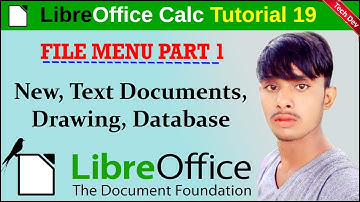 LibreOffice calc tutorial 19 file menu part 1 || tech dev