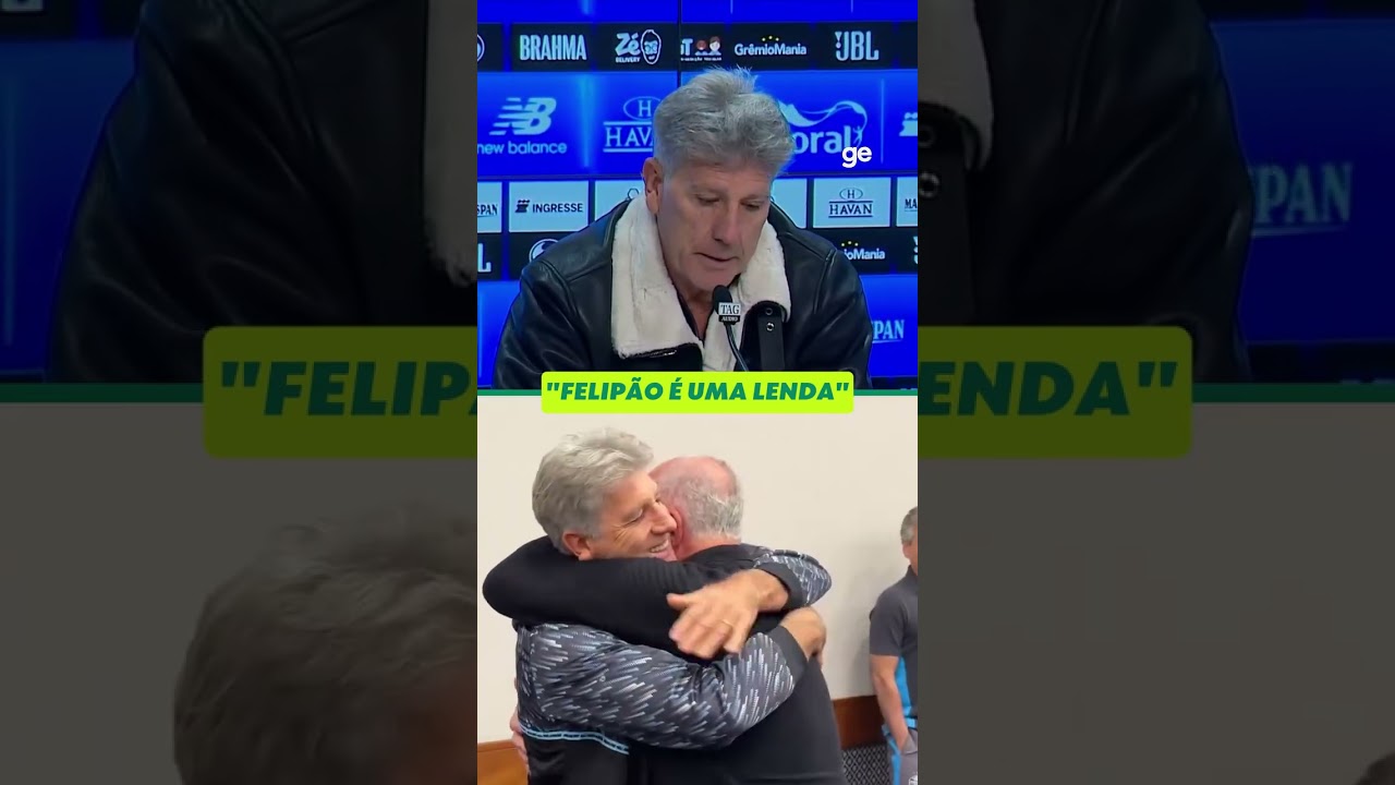 RENATO EXALTA FELIPÃO E GARANTE PARCERIA NO COMANDO DO GRÊMIO | #shorts | ge.globo