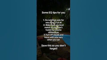 Some EQ tips for your audio endeavors #musicproducer #audioengineer #musicproduction #producertips