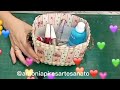 Diy Ideia de porta esmalte feito com galão de plástico !