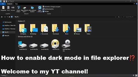 How to enable Dark mode in File Explorer