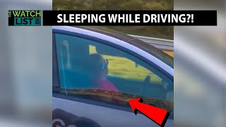 WATCH: Sleeping Driver Takes Advantage Of Tesla's Auto Pilot