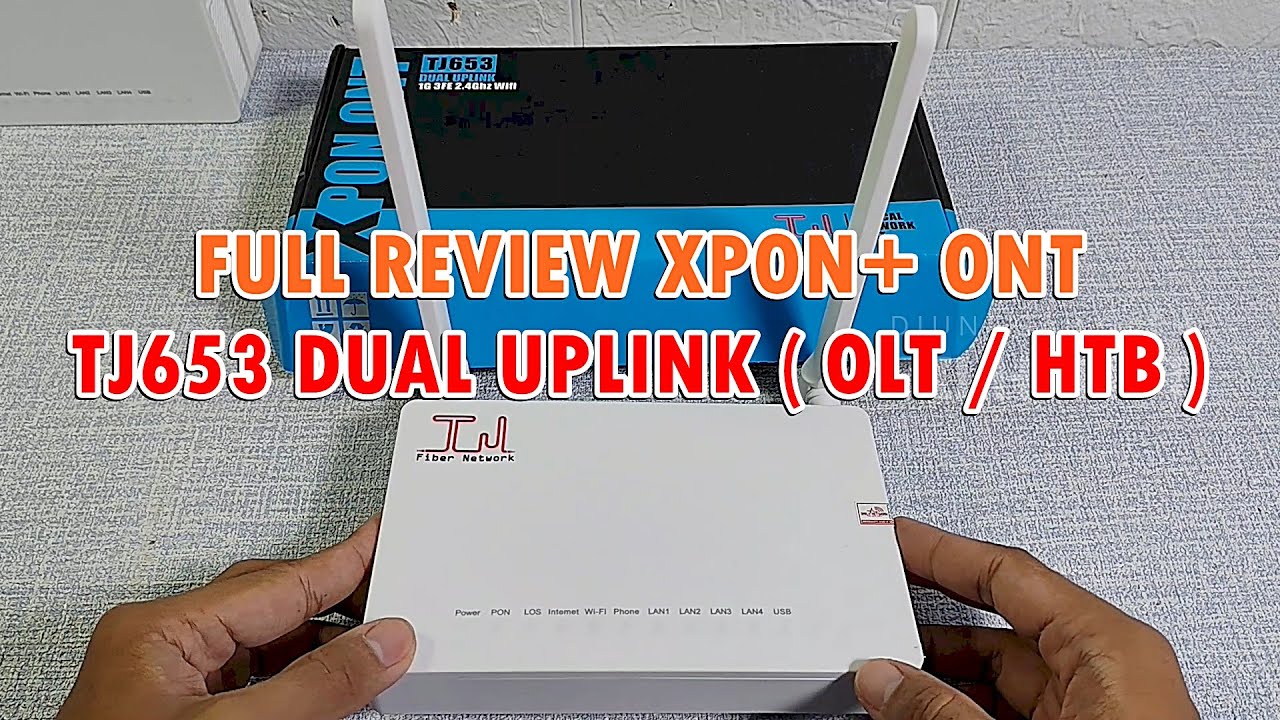 Review & Setting ONT Xpon+ TJ653 Postel PPPoE dan Hotspot Voucher - YouTube