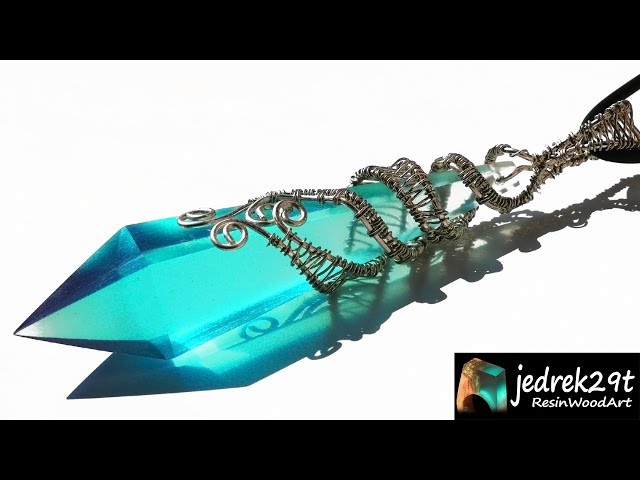 Crystal Blue Pendant  with Epoxy Resin / ART RESIN / Part 1