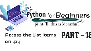 Access the items from the List PART -18#Python in Tamil#Python Basics#How to access items from List