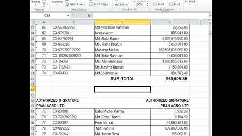 Print sum at the end of each page  step 1 || MS Excel learning tutorial || Onu IT