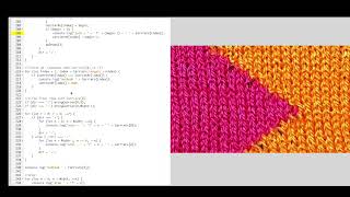 Coupling Programs and Visualization for Machine Knitting