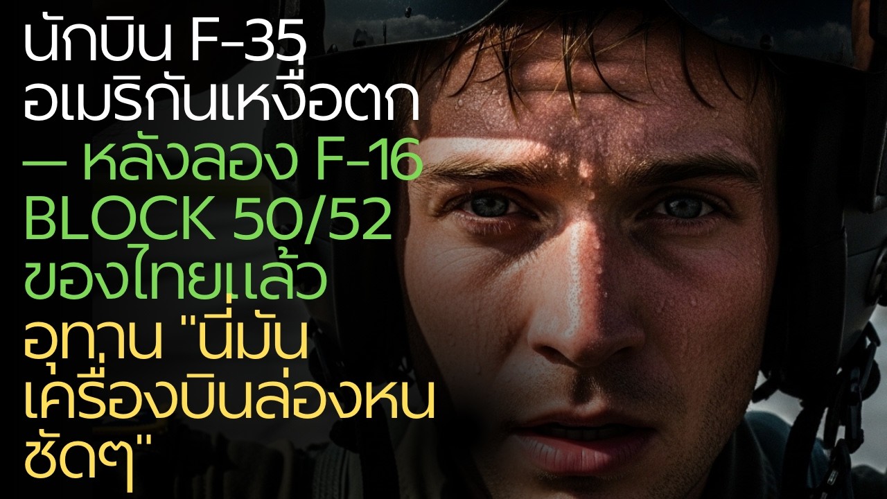 นักบิน F-35 อเมริกันเหงื่อตก — หลังลอง F-16 Block 50/52 ของไทยแล้วอุทาน 