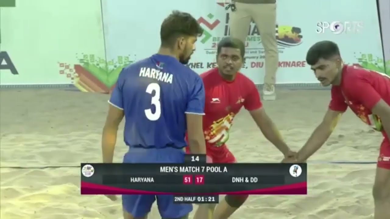 Kabaddi khelo India beach game Kabaddi player
